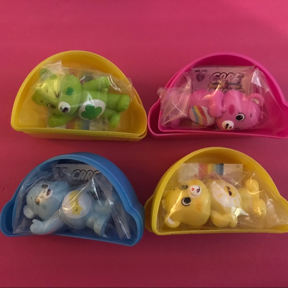 Care Bears surprise figures lot - Funshine, Good Luck, Cheer & Wish. (No coins).